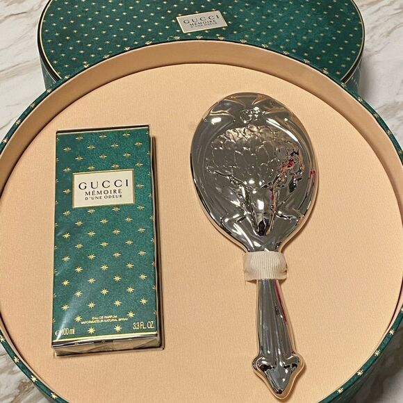 Gucci Ornate Silver “Eagle” Hand Mirror, Beautiful Baroque Heirloom Style + Box - Picture 8 of 12